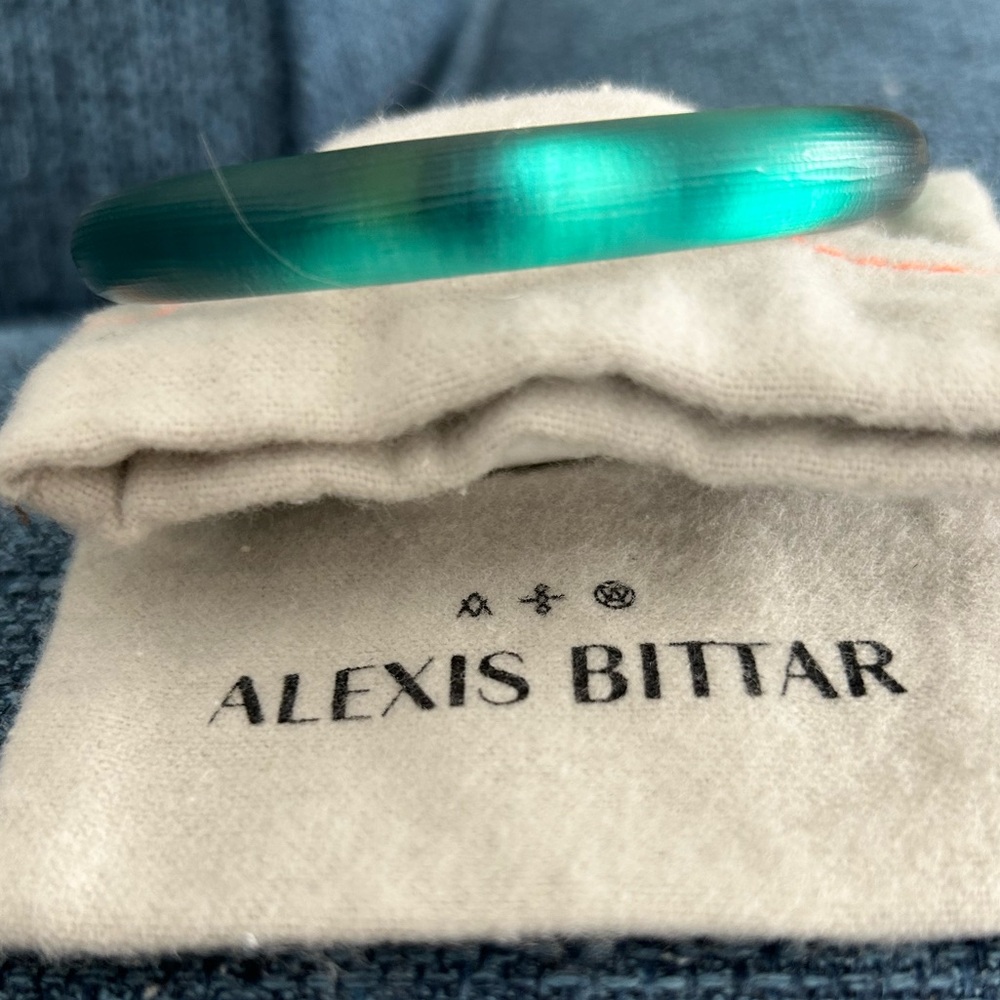 Alexis Bittar Frosted Gold Lucite Bangle
